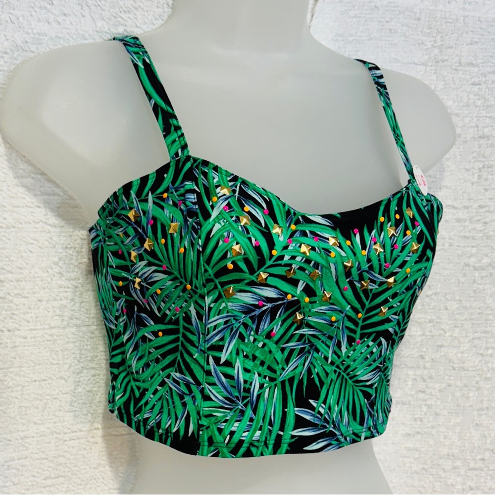 NWT Victoria’s Secret VS Pink Tropical Women's L Crop Top Bralette Sports Bra